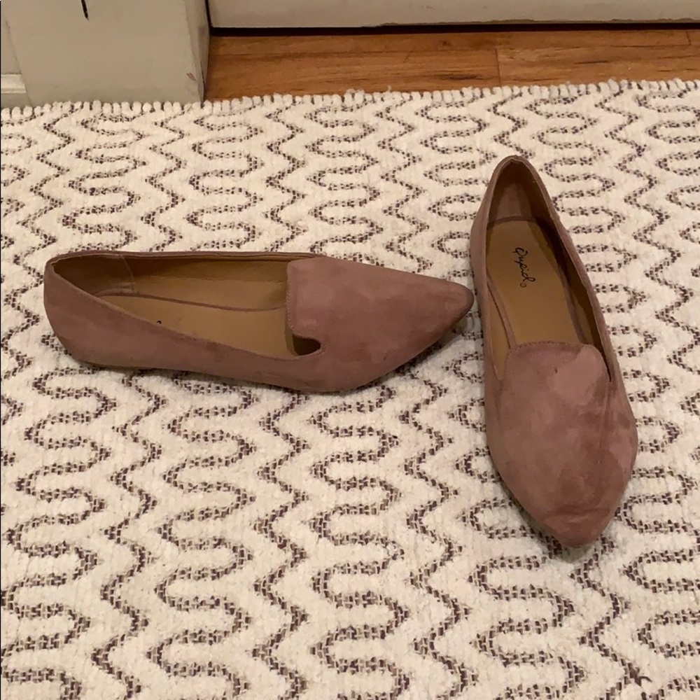 Suede flats